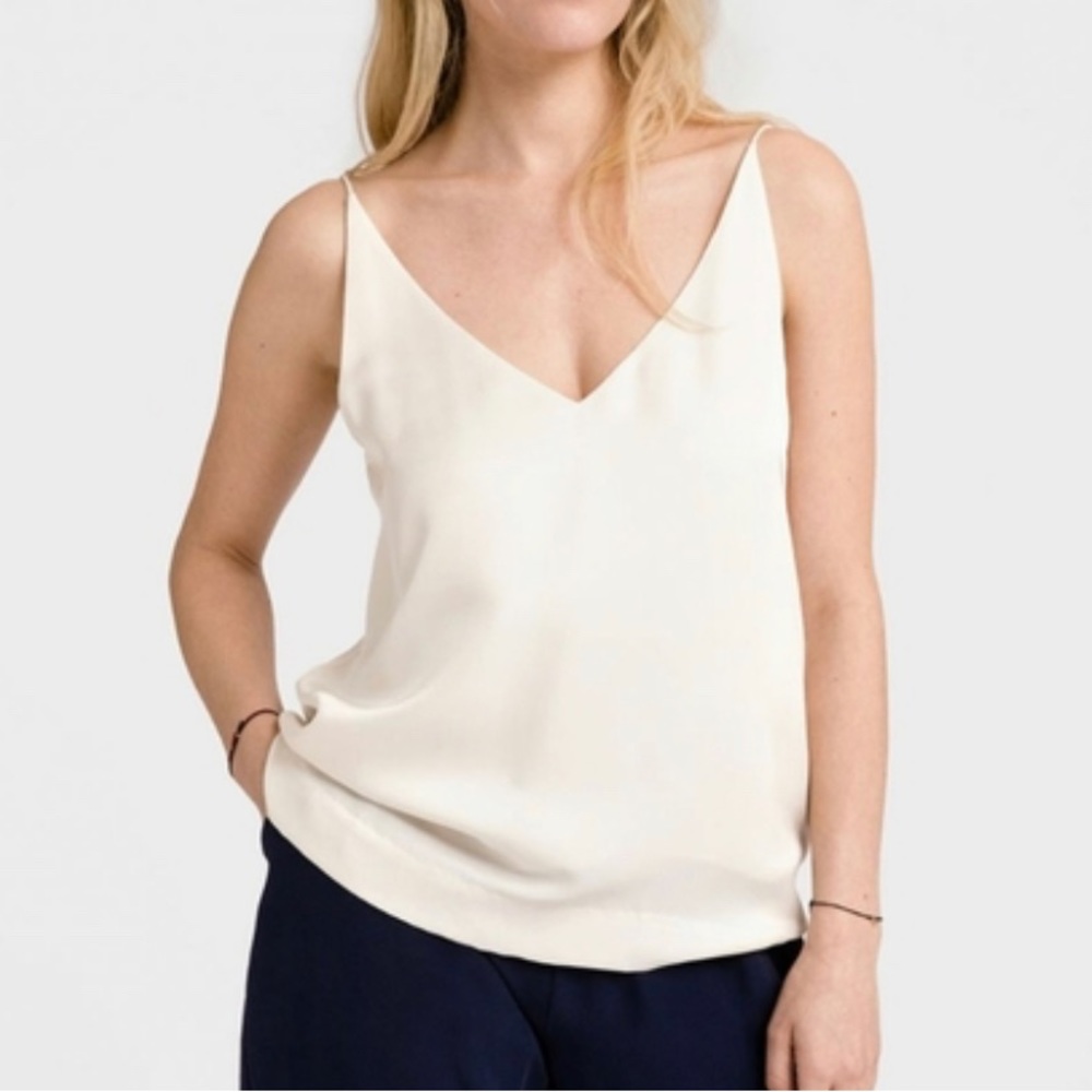 NWOT 100% silk ivory tank